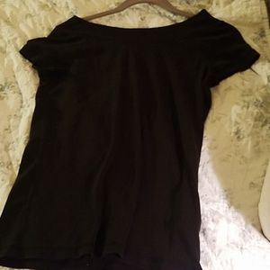 Jones New York Black Boatneck Short Sleeve top